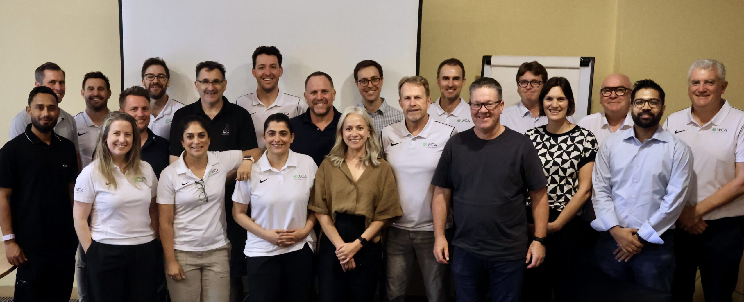 The World Cricketers' Association board members in London.